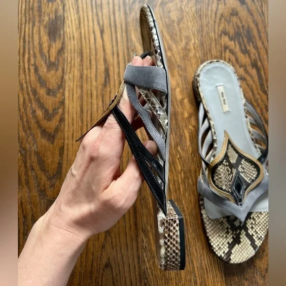 Miu Miu Snake Sandals - Picture 4 of 7